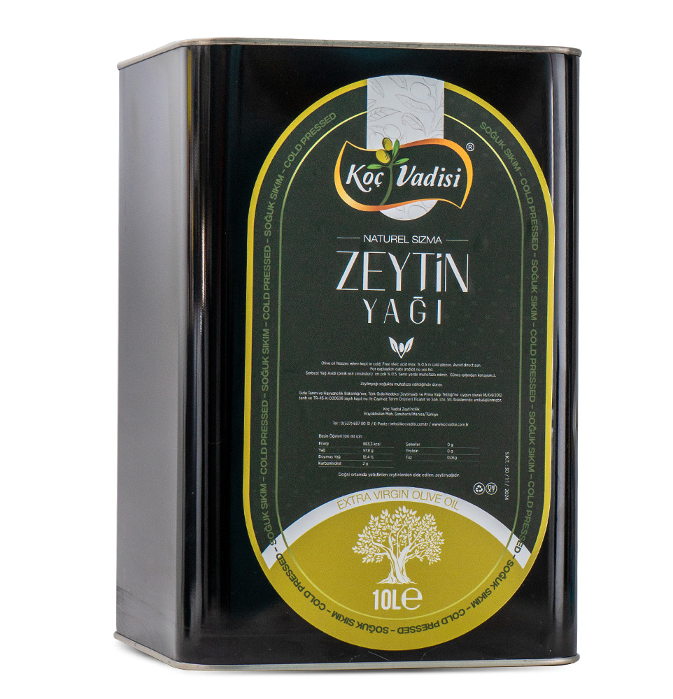 Koç Vadisi Premium Soğuk Sıkım Olgun Hasat Sızma Zeytinyağı 10LT